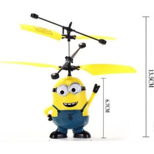 Minion Çılgın Oyuncak Uçan Helikopter RC Helikopter Kumandasız