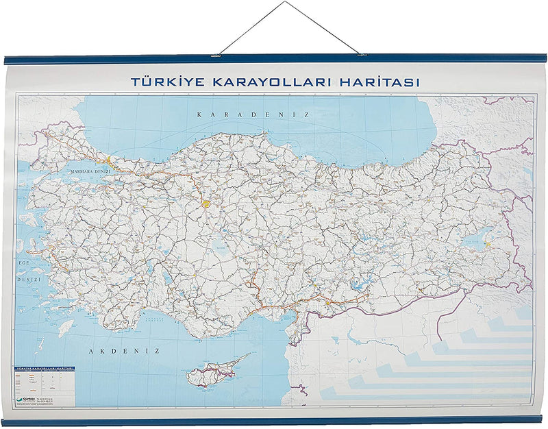 Türkiye Karayolları Haritası Türkiye Haritası Duvar Haritası 70 x 100 cm