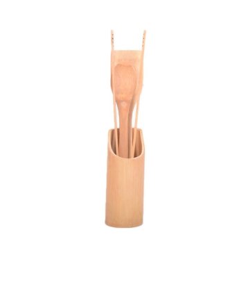 Tezgah Üstü Ahşap Kaşıklık Set, Kaşık, Spatula, Maşa Set