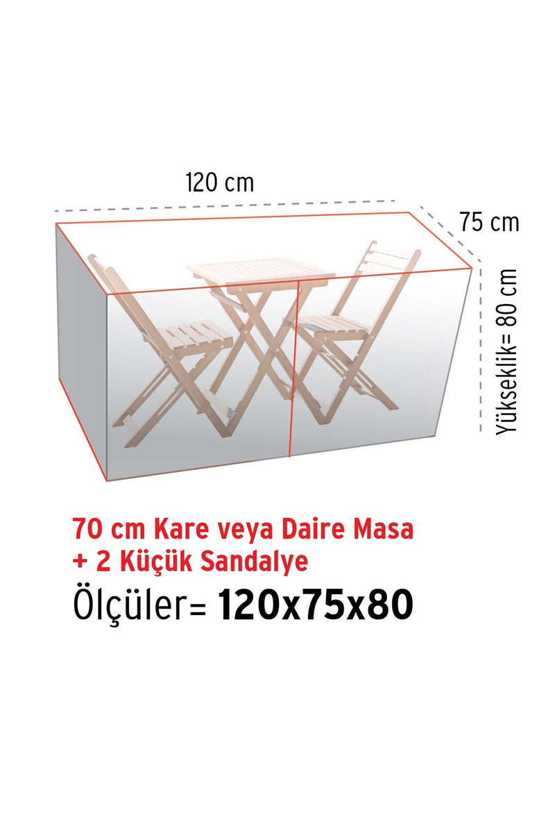 Bahçe Mobilya Koruma Örtüsü  Yağmur Toz Koruma 120x75 cm