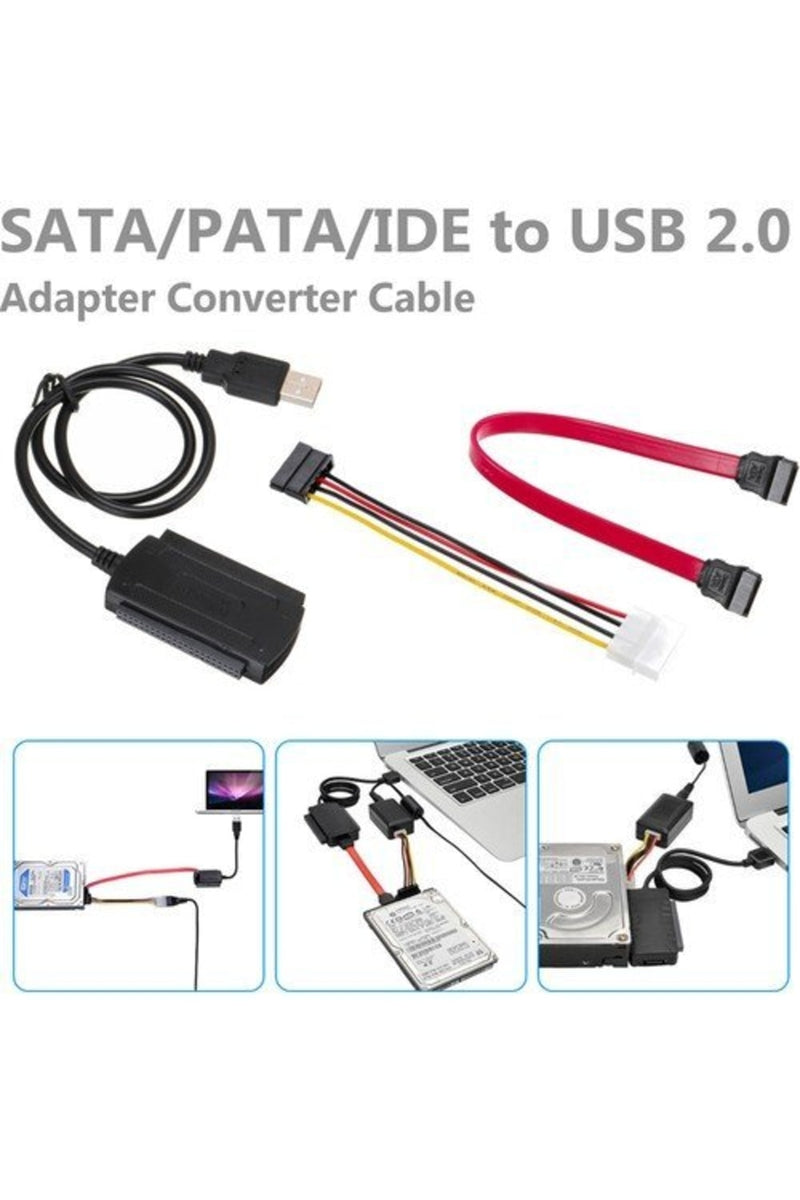 USB To 2.5 / 3.5 / 5.25 Sata Ide Çevirici Kablo Hardddisk Kablosu