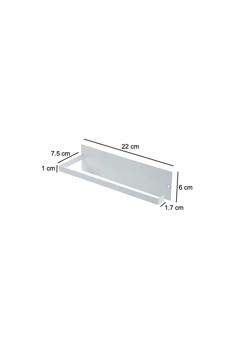 Kağıt Havluluk Mutfak Banyo Havlu Askısı Çok Amaçlı Yapışkanlı, Metal Mat Beyaz