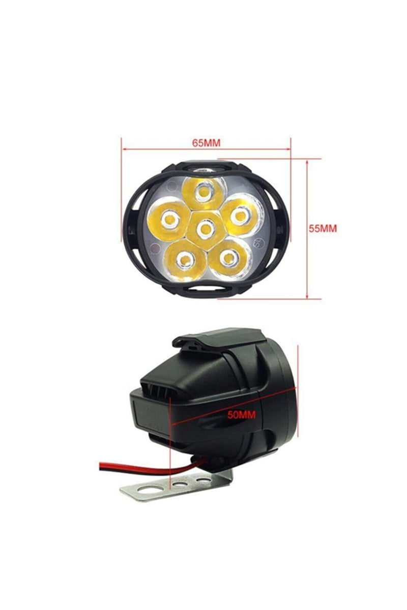 Otomobil Motosiklet Elektrikli Araç Farı 6 LED Yardımcı Far