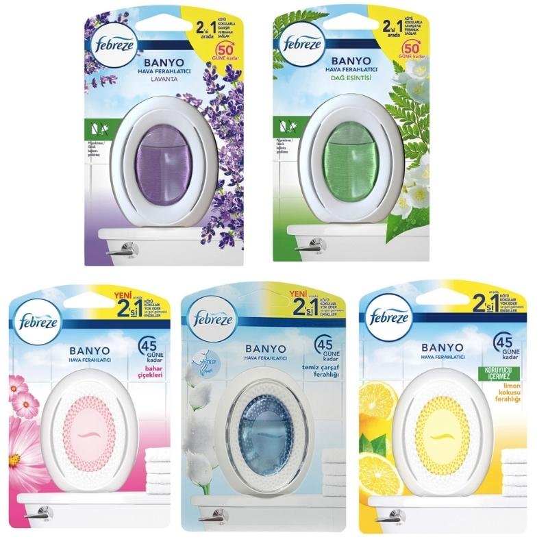 5'Li Febreze Oda Kokusu Set Banyo Tuvalet Koku Giderici 5 adet