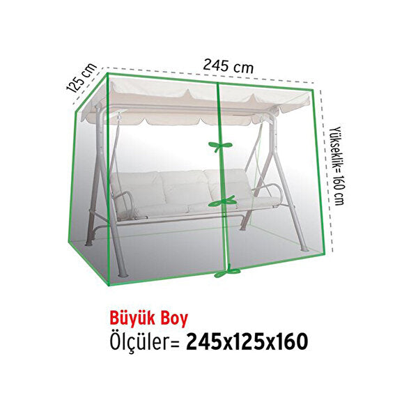 Bahçe Salıncak Koruma Örtüsü 245x125x160 cm