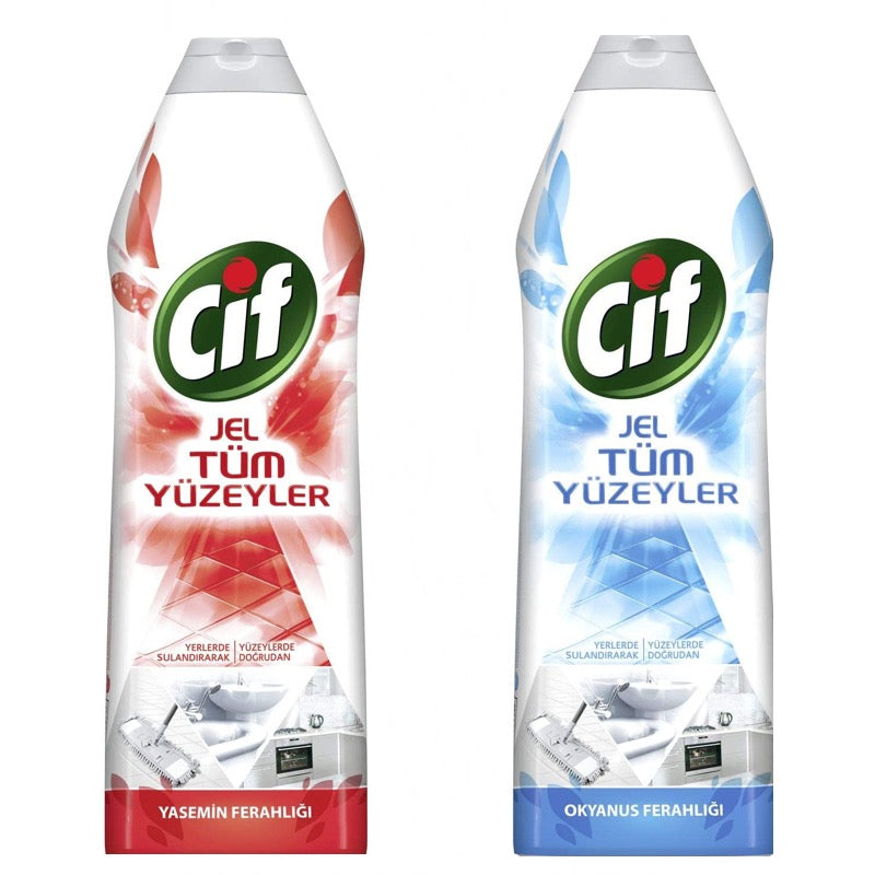 Cif Jel Yüzey Temizleyici Yasemin Esintisi 750ml +  Okyanus Ferahlığı 750ml