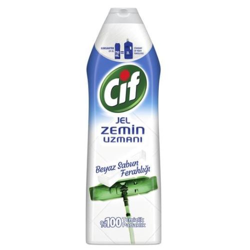 Cif Jel Zemin Uzmanı Yüzey Temizleyici Beyaz Sabun Ferahlığı 750 ML