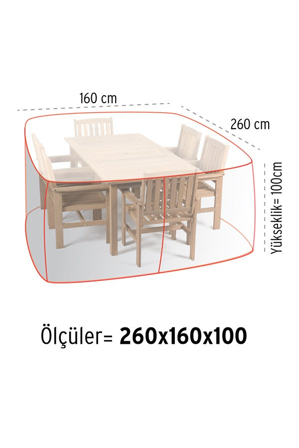 Bahçe Mobilya Koruma Örtüsü  Yağmur Toz Koruma Kılıf 260x160 cm